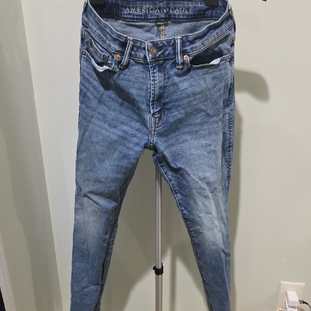 American Eagle Outfitters Men's Light Blue Skinny Jeans